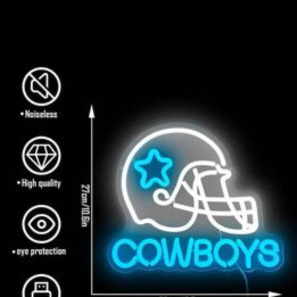 DALLAS COWBOY HELMET NEON LED SIGN - Picture 2 of 3
